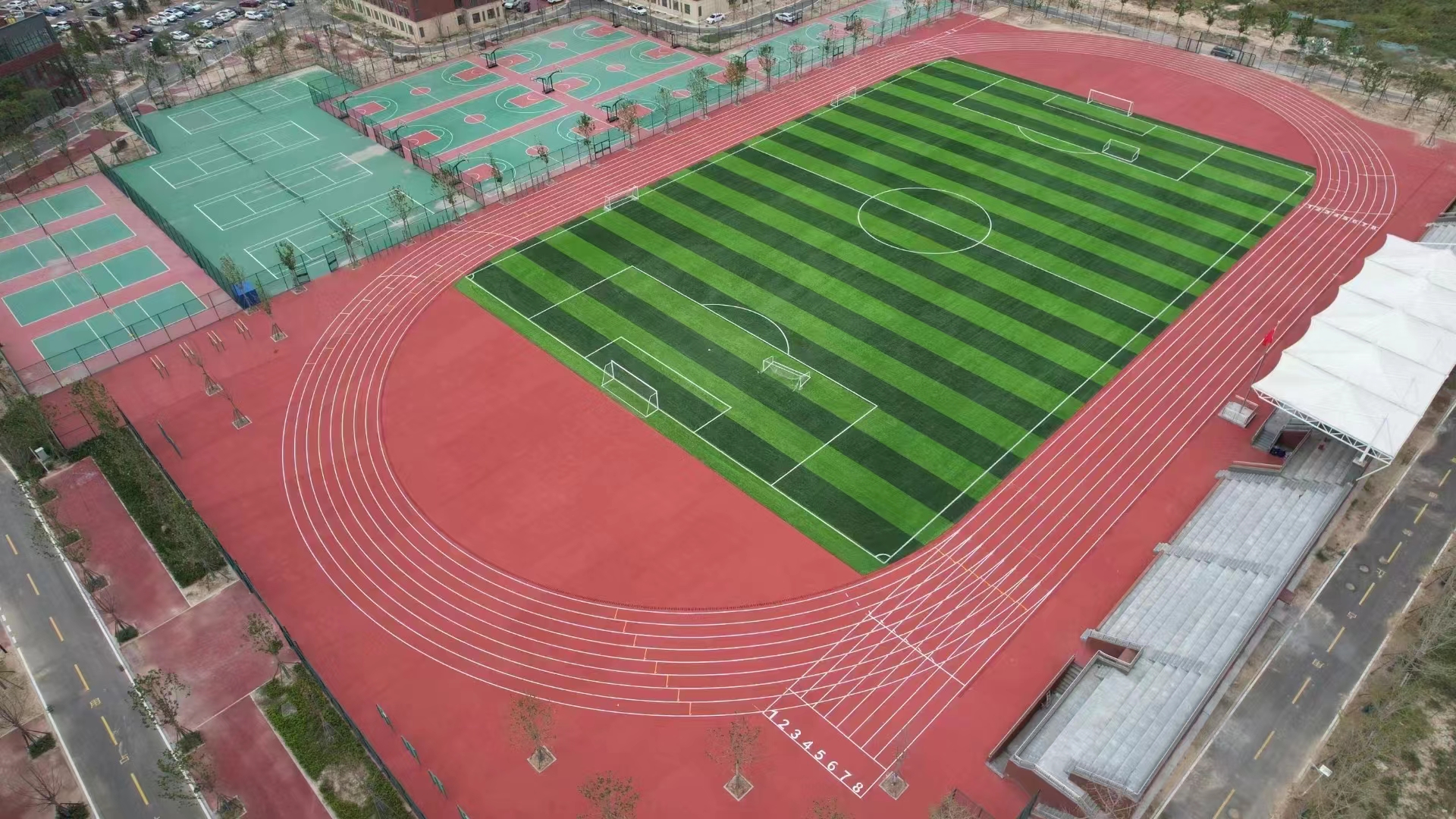 信阳市足球场人造草坪仿真草坪 - 厂家
